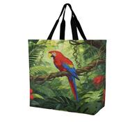 VstaDank Amazonia Reusable Grocery Bags Multipurpose Large Shopping Bags Heavy Duty Foldable Tote Bag with Handles Shoulder Bag for Work Beach Travel And Shopping Grocery