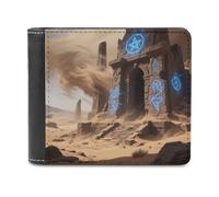 VstaDank Ancient Ruins Bifold Wallet for Men & Women,Small Wallets Secure And Durable,Front Pocket Wallet for Gift