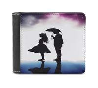 VstaDank Anime Lovers Silhouette Wallet PU Leather Wallet Credit Card Holder Extra Capacity Bifold Wallets for Men Women Fashion Wallets