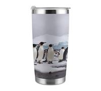 VstaDank Antarctica Penguins Tumbler Large Car Cup Coffee Cups with Leakproof Lid Stainless Steel Vacuum Insulated Tumbler Reusable Travel Mug Water Bottle for Hot&Ice Drinks 20 Oz