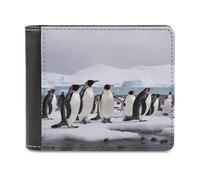 VstaDank Antarctica Penguins Wallet PU Leather Wallet Credit Card Holder Extra Capacity Bifold Wallets for Men Women Fashion Wallets