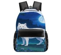 VstaDank Arctic Fox Backpack-Durable,Lightweight,Travel Laptop Backpacks for Adult,Computer Bag for Hiking Outdoor Sports
