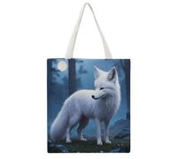 VstaDank Arctic Fox Shopping Bags Canvas Tote Bag Beach Bag