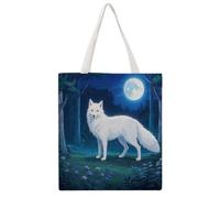 VstaDank Arctic Fox Shopping Bags Canvas Tote Bag Beach Bag