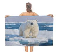 VstaDank Arctic Polar Bear Beach Towel 51x31 Inch Oversized Soft Bath Towel Luxury Plush Thick Hotel Swim Pool Towels Super Quick Dry Travel Towels for Camping Gym Sports Yoga