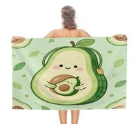 VstaDank Avocado Green Bath Towel Stylish Double-Faced Pile Travel Towel Soft Absorbent Beach Towel for Pool Swim Sports Camping Adults Gift 51X31 Inch