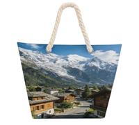 VstaDank Beach Bag for Women Hemp Rope Handle Tote Bag Casual Shopping Bag