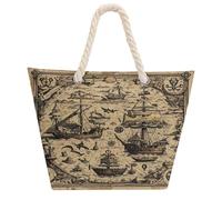VstaDank Beach Bag for Women Hemp Rope Handle Tote Bag Casual Shopping Bag