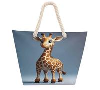 VstaDank Beach Bag for Women Hemp Rope Handle Tote Bag Casual Shopping Bag