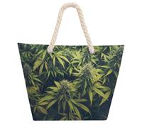 VstaDank Beach Bag for Women Hemp Rope Handle Tote Bag Casual Shopping Bag