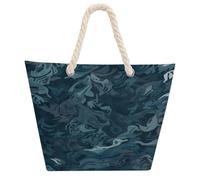 VstaDank Beach Bag for Women Hemp Rope Handle Tote Bag Casual Shopping Bag