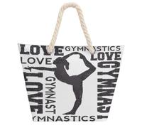 VstaDank Beach Bag for Women Hemp Rope Handle Tote Bag Casual Shopping Bag