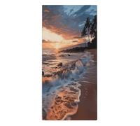 VstaDank Beach Maui Hawaii Sunset Sea Waves Clouds Towel Quick Dry Absorbent Towels for Beach Thin Soft Lightweight Travel Bath Towel Sand Free Super Microfiber Face Towels for Sport Bath Adults