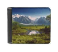 VstaDank Beautiful Scenery Wallet Extra Capacity Bifold Wallet Slim Leather Wallets Credit Card Holder Coin Purse for Men