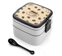 VstaDank Beige Brown Bento Box Modern Minimalist Bento Lunch Box Adult Lunch Box for Meal Prep Leakproof Condiment Container Lunch Jar Snack Containers for Dining Out Work Picnic
