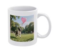 VstaDank Boston Terrier Coffee Mug with Handle, Sublimation Mug, White Tea Mug, Large Coffee Mug, Personalized Ceramic Mug, Great as Gift for Home Office Use