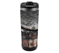 VstaDank Brooklyn Bridge Stainless Steel Tumbler Travel Mug with Leak-proof Lid Double Wall Insulated Coffee Cup Reusable Vacuum Flask Or Water Bottle Hot & Cold Cup 380 Ml