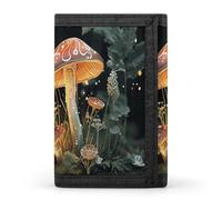 VstaDank Butterfly Mushroom Wallet-Ultra Slim Minimalist Purse Trifold Wallet Credit Card Holder for Men And Women