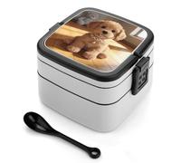 VstaDank Caramel Bento Box Modern Minimalist Bento Lunch Box Adult Lunch Box for Meal Prep Leakproof Condiment Container Lunch Jar Snack Containers for Dining Out Work Picnic