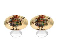 VstaDank Cartoon Scottish Bagpipe Drawer Knob Round Dresser Sturdy Drawer Pulls with Mounting Screws Kitchen Stainless Steel Modern Decorative Handles for Cupboard Closet Bathroom