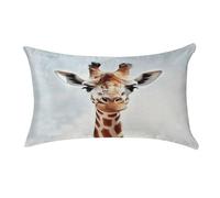 VstaDank Clever Giraffe Throw Pillow Cover 12"×20" Ultra Soft Pillowcase Cozy Lumbar Pillow Shell Gold Velvet Exquisite Decorative Cushion Sham Protector for Couch Sofa Bedroom