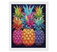 VstaDank Colorful Pineapple Diamond Painting Kits Square Diamond Art Canvas Round Full Drill Diamonds Dots Paintings DIY Fun Diamonds Pictures Gem Art for Home Wall Decor Gift