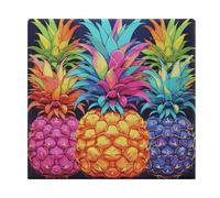 VstaDank Colorful Pineapple Square Cushion Cute Memory Foam Seat Cushions15x13In Comfort Meditation Floor Pillow Removable Cover Soft Stool Cushion Pillow for Balcony Tatami
