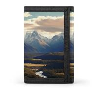 VstaDank Cook National Park Mountain Landscape Wallet-Ultra Slim Minimalist Purse Trifold Wallet Credit Card Holder for Men And Women