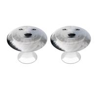 VstaDank Cool White Wolf with Green Eyes Drawer Knob Nice Bathroom Cabinet Knob Round Cabinet Pull Stainless Steel Cabinet Handle Circle Drawer Handle Modern Drawer Pull for Wardrobe Cupboard 2 Pcs