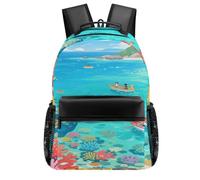 VstaDank Coral Reef Bay Backpack-Durable,Lightweight,Travel Laptop Backpacks for Adult,Computer Bag for Hiking Outdoor Sports