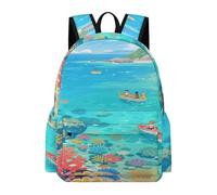 VstaDank Coral Reef Bay Travel Laptop Backpack with Multiple Pocket,BookBag-Durable, Lightweigh,Casual Daypack-Adult