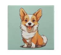 VstaDank Corgi Cute Dog Chair Cushion for Dining Chairs Breathable Square Chair Pads Non-Slip Seat Cushions Memory Foam Pad Floor Pillow for Meditation Or Yoga 13.8”x15”