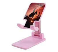 VstaDank Cowboy West Cell Phone Stand for Desk Adjustable Foldable Phone Holder for 4-13 Inch Smartphones and Tablets,Travel Office Desk Accessories,Pink-Style