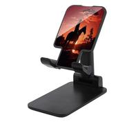 VstaDank Cowboy West Cell Phone Stand for Desk Adjustable Foldable Phone Holder for 4-13 Inch Smartphones and Tablets,Travel Office Desk Accessories,Black-Style
