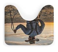 VstaDank Cowboy West Toilet Rugs U-Shaped Bath Rug Soft Absorbent Bathroom Rugs Non-Slip Contour Bath Mat Washable Commode Contour Rug Toilet Mat for Bathroom 20x16inch
