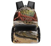 VstaDank Crocodile Basking in The Sun Backpack-Durable,Lightweight,Travel Laptop Backpacks for Adult,Computer Bag for Hiking Outdoor Sports