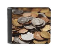 VstaDank Currency Coin Leather Wallet Slim Bifold Wallet Front Pocket Wallets Billfold Coin Purse Credit Card Holder