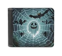 VstaDank Cute Bat Spider Webs Wallet PU Leather Wallet Credit Card Holder Extra Capacity Bifold Wallets for Men Women Fashion Wallets