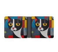 VstaDank Cute Funny Frog Doing Yoga Bifold Wallet for Women Men Slim Soft PU Leather Wallet Slim Minimalist Front Pocket Credit Card Holder