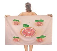 VstaDank Cute Grapefruit Beach Towel 51x31 Inch Oversized Soft Bath Towel Luxury Plush Thick Hotel Swim Pool Towels Super Quick Dry Travel Towels for Camping Gym Sports Yoga