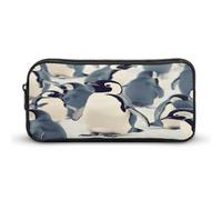 VstaDank Cute Penguin Animal Pattern Pencil Case Large Capacity Pencil Pouch Portable Cute Pen Bags Multifunctional Pencil Bag Sturdy Aesthetic Pen Pouch Fashion Tool Bag Desk Organizer Unisex