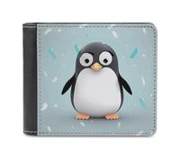 VstaDank Cute Penguinm Leather Wallet Slim Bifold Wallet Front Pocket Wallets Billfold Coin Purse Credit Card Holder