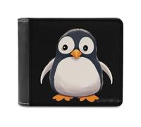 VstaDank Cute Penguinm2 Leather Wallet Slim Bifold Wallet Front Pocket Wallets Billfold Coin Purse Credit Card Holder