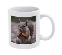 VstaDank Cute Squirrel Mugs Fashion White Mug with Handle Premium Ceramic Coffee Mug Personalized Sublimation Mugs Modern Tea Cup Large Coffee Cups Home Office Use& Gift