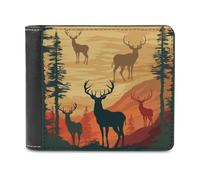 VstaDank Deer Show Wallet Extra Capacity Bifold Wallet Slim Leather Wallets Credit Card Holder Coin Purse for Men
