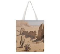 VstaDank Desert Ruins Shopping Bags Canvas Tote Bag Beach Bag
