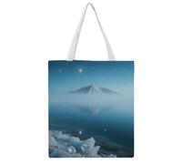 VstaDank Diamond Snow Mountain Shopping Bags Canvas Tote Bag Beach Bag