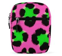VstaDank Digital Neon Leopard Print Crossbody Bag Unisex,Sling Bag with Adjustable Strap And Zip,Shoulder Bags for Work Travel