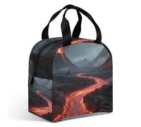 VstaDank Doomsday Wasteland Lunch Bag Insulation Up,Cooler Bag with Storage Pocket,Lunch Box for Reusable Easy to Fold
