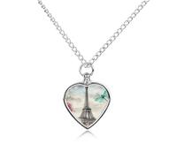 VstaDank Dragonfly French Tower Urn Necklace for Ashes Personalized Pet Cremation Jewelry for Ashes Pendant Heart Urn Necklace Memorial Keepsake Jewelry for Pet Dog Cat Ashes Necklace